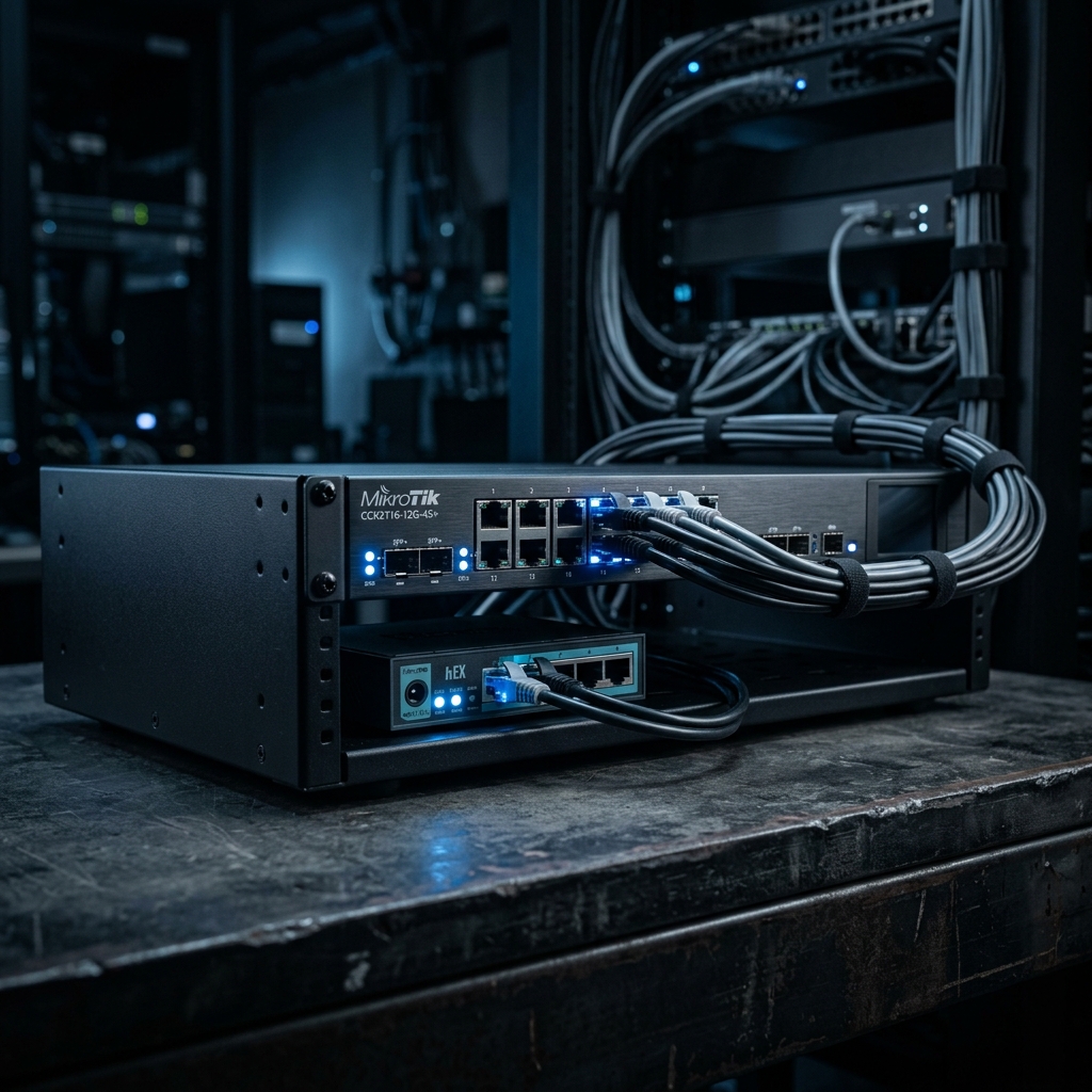 Router MikroTik en ambiente profesional